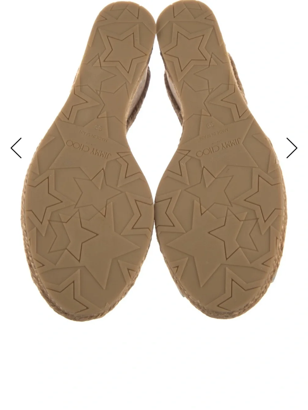 Jimmy Choo Powder Blue Leather Espadrille Wedge Sandal